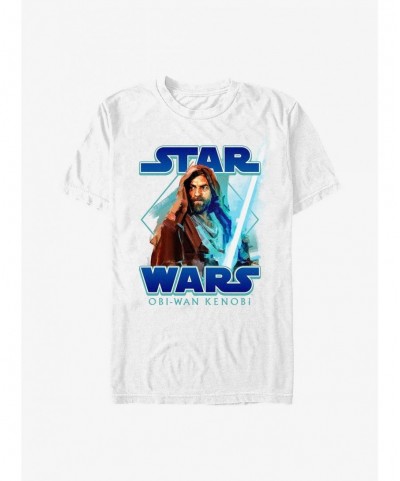 Discount Sale Star Wars Obi-Wan Kenobi Painted Jedi T-Shirt $6.52 T-Shirts