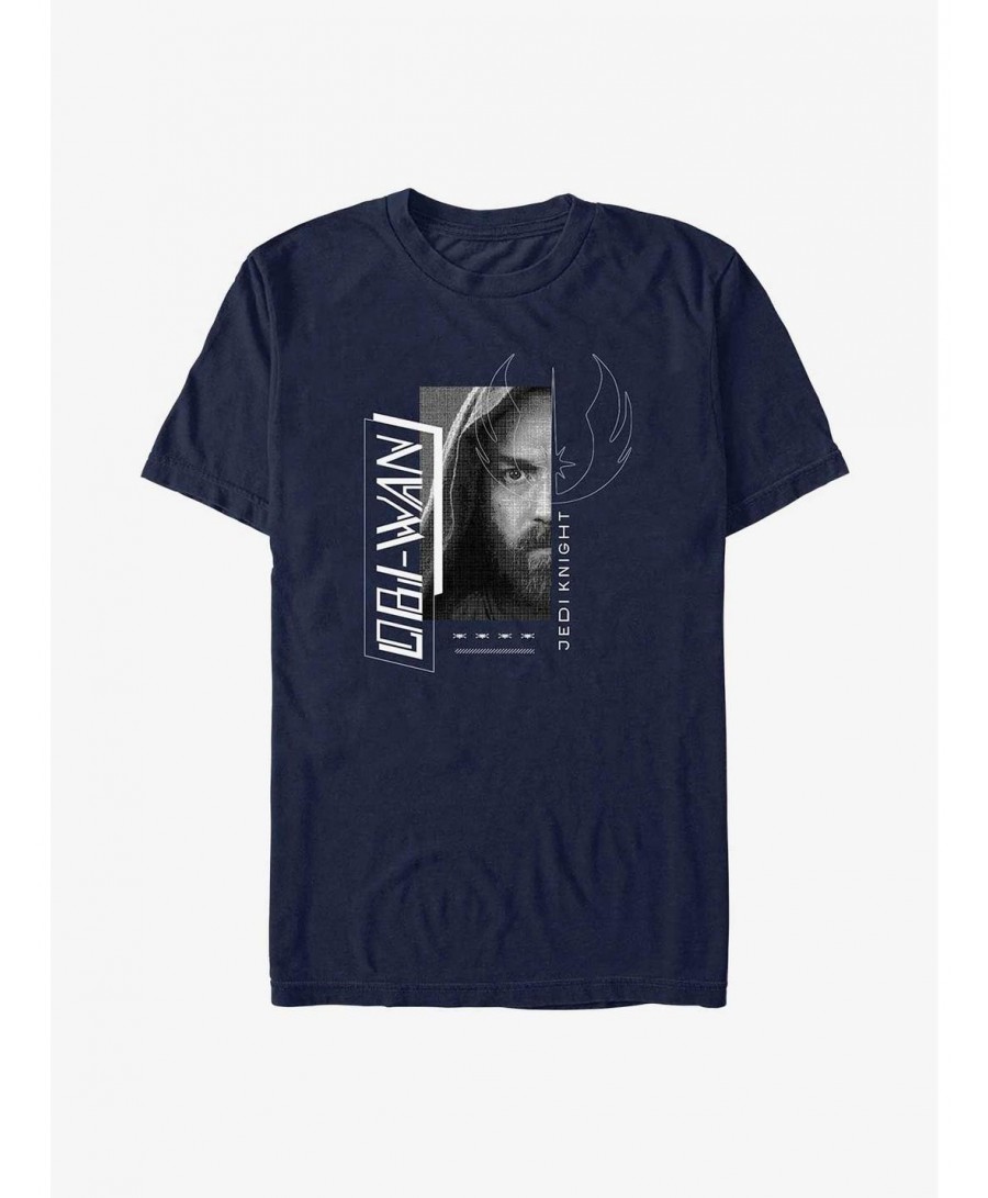 Seasonal Sale Star Wars Obi-Wan Jedi Knight Portrait T-Shirt $5.35 T-Shirts