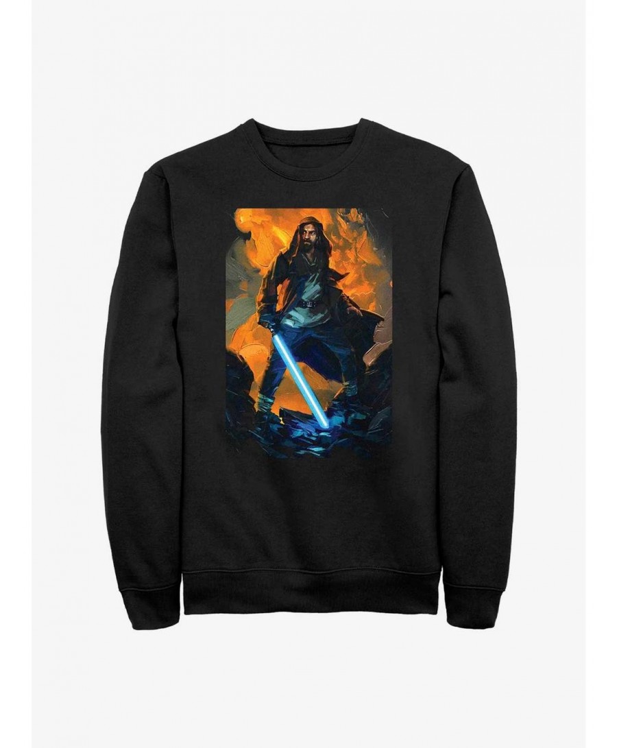 New Arrival Star Wars Obi-Wan Kenobi Paint Sweatshirt $12.92 Sweatshirts