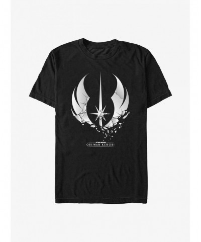 Limited Time Special Star Wars Obi-Wan Kenobi Shattered Jedi Logo T-Shirt $7.95 T-Shirts