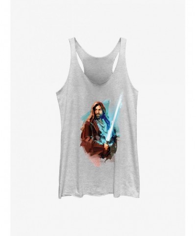 Festival Price Star Wars Obi-Wan Kenobi Paint Girls Raw Edge Tank $6.89 Tanks