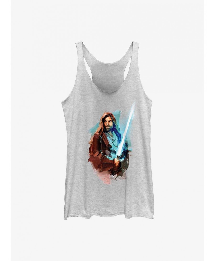 Festival Price Star Wars Obi-Wan Kenobi Paint Girls Raw Edge Tank $6.89 Tanks