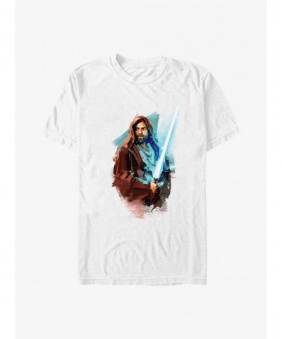 Exclusive Price Star Wars Obi-Wan Kenobi Paint T-Shirt $7.36 T-Shirts