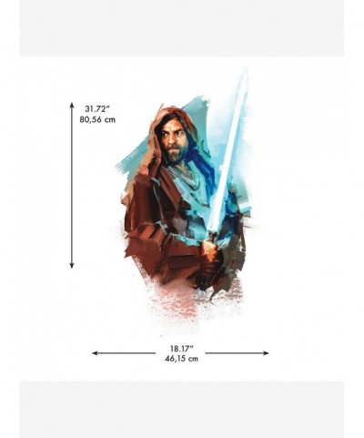 Limited Time Special Star Wars Obi Wan Kenobi Painted Peel & Stick Giant Wall Decals $6.37 Decals