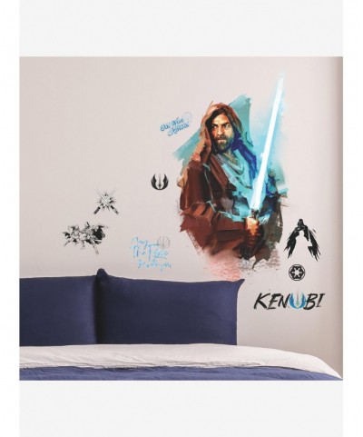 Limited Time Special Star Wars Obi Wan Kenobi Painted Peel & Stick Giant Wall Decals $6.37 Decals