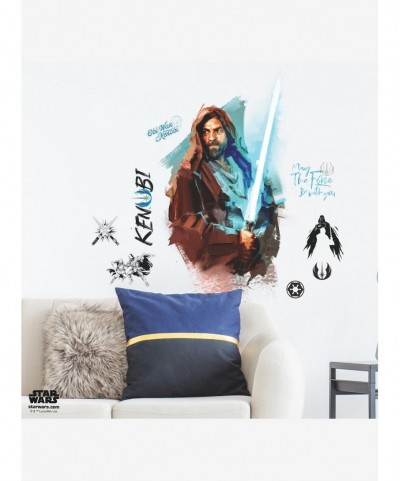 Limited Time Special Star Wars Obi Wan Kenobi Painted Peel & Stick Giant Wall Decals $6.37 Decals