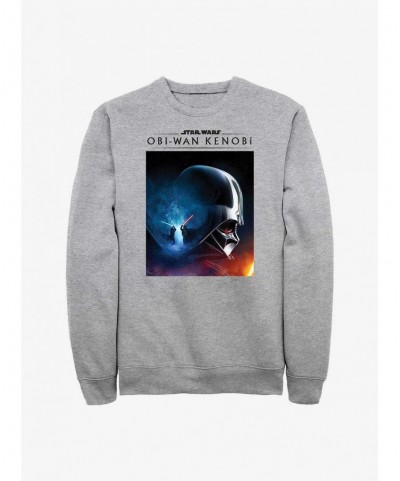 Flash Sale Star Wars Obi-Wan Galaxy Fight Sweatshirt $10.07 Sweatshirts