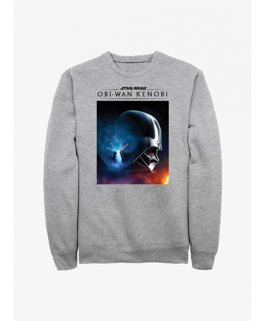 Flash Sale Star Wars Obi-Wan Galaxy Fight Sweatshirt $10.07 Sweatshirts