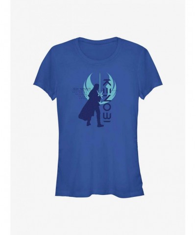 High Quality Star Wars Obi-Wan Kenobi Resistance Silhouette Girls T-Shirt $7.67 T-Shirts