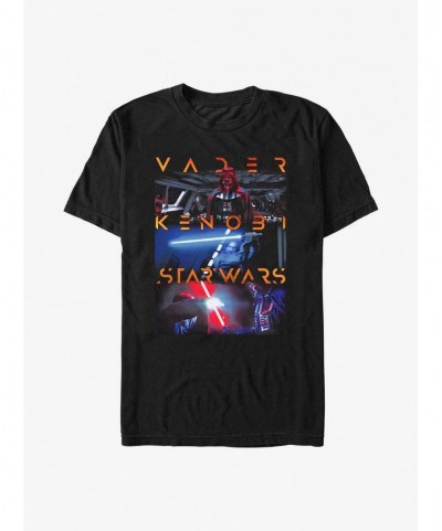 Low Price Star Wars Obi-Wan Kenobi and Darth Vader Battle Sequence T-Shirt $6.52 T-Shirts