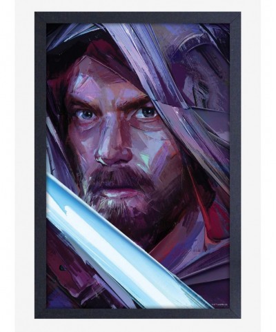 Seasonal Sale Star Wars Obi-Wan Brushed Framed Wood Wall Art $11.70 Others