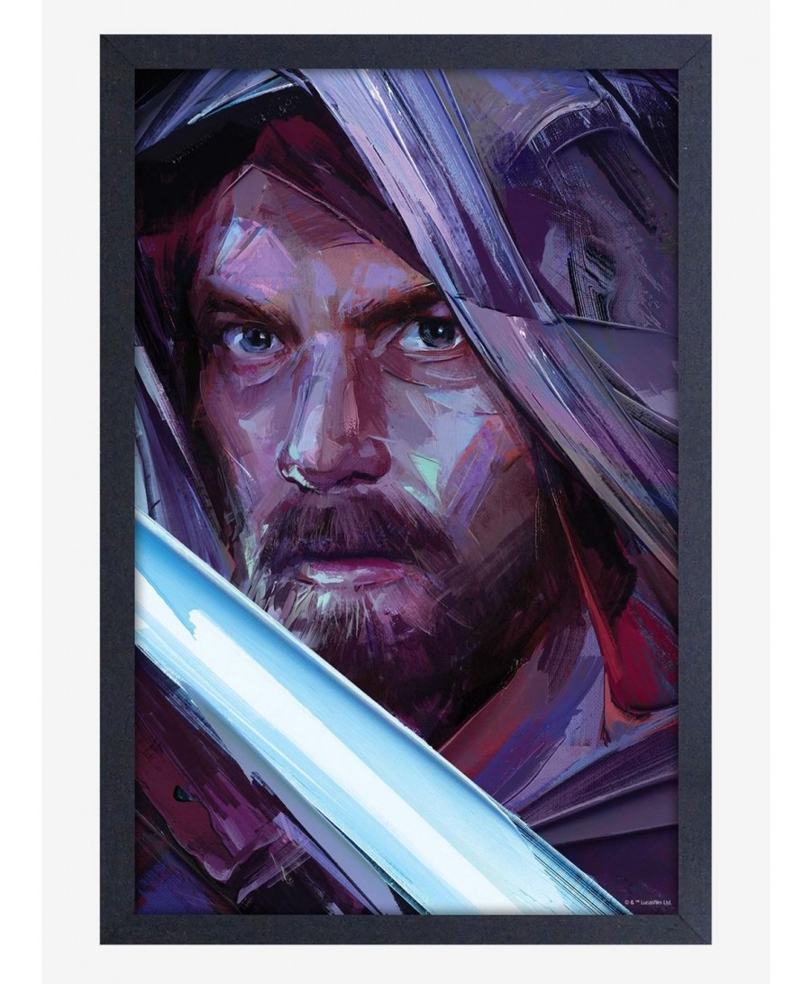 Seasonal Sale Star Wars Obi-Wan Brushed Framed Wood Wall Art $11.70 Others