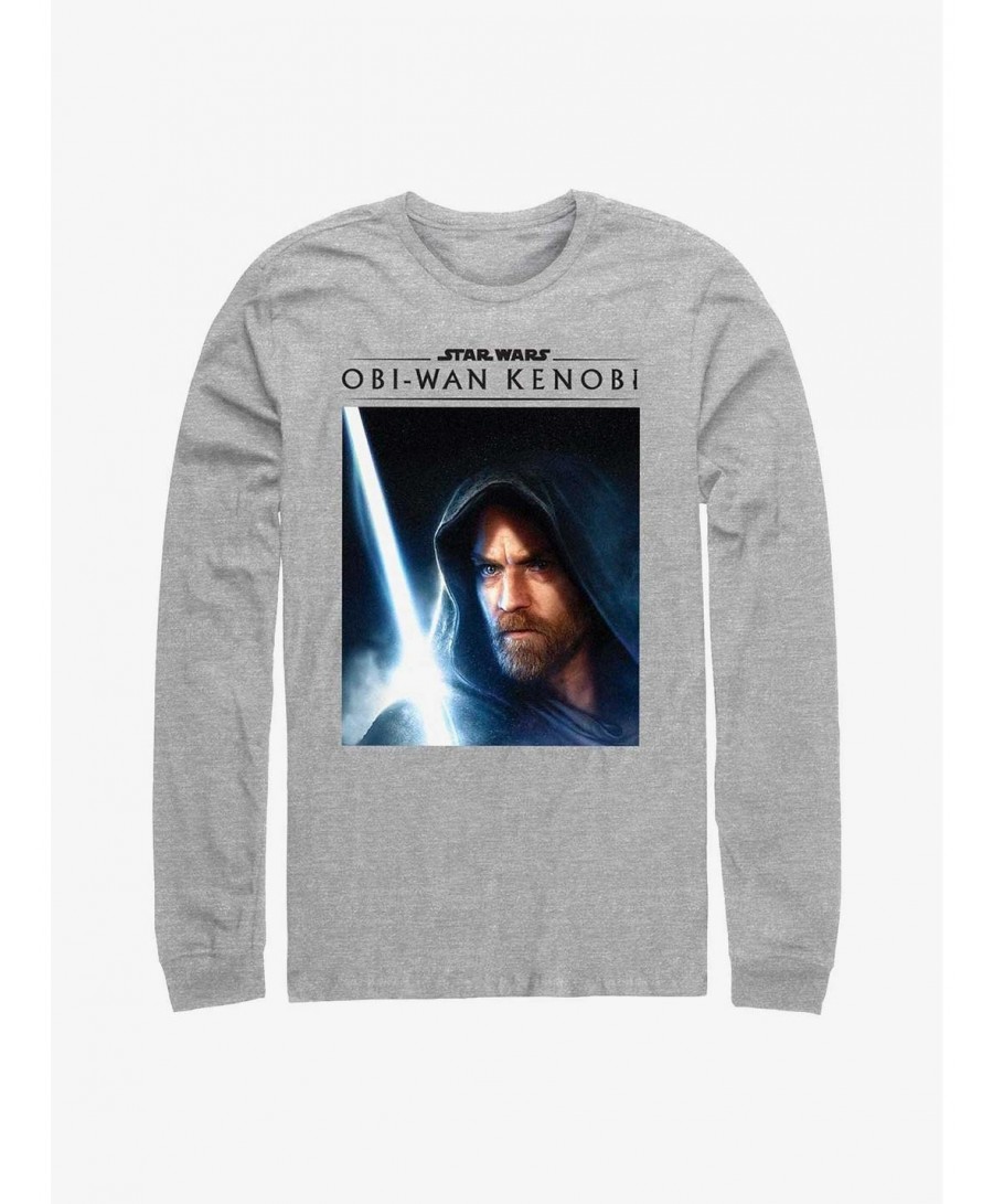 Cheap Sale Star Wars Obi-Wan Close Up Obi Long-SLeeve T-Shirt $7.83 T-Shirts