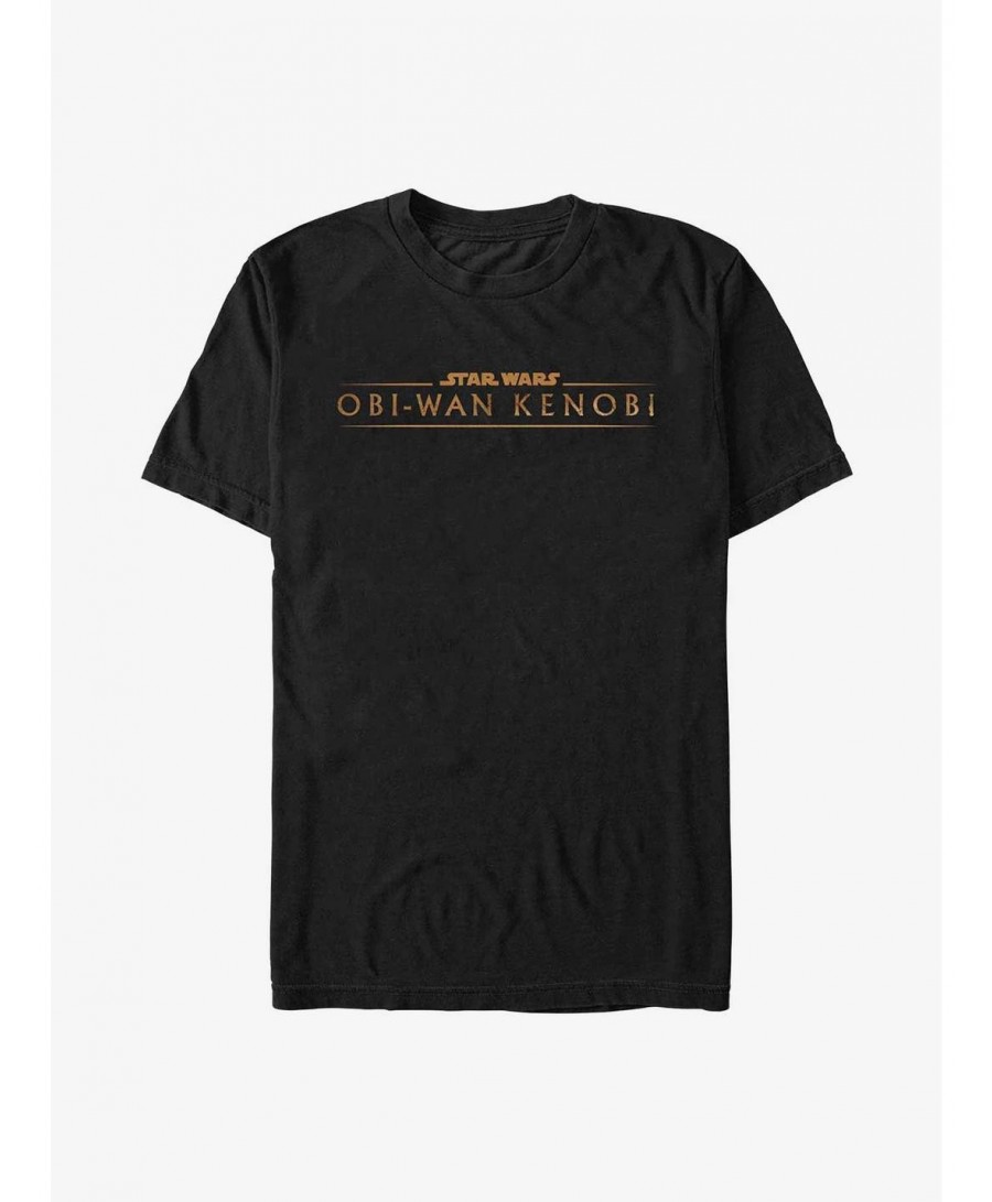 Hot Selling Star Wars Obi-Wan Kenobi Gold Logo T-Shirt $6.52 T-Shirts