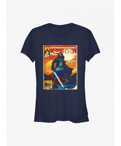 Fashion Star Wars Obi-Wan Kenobi Comic Cover Girls T-Shirt $7.67 T-Shirts