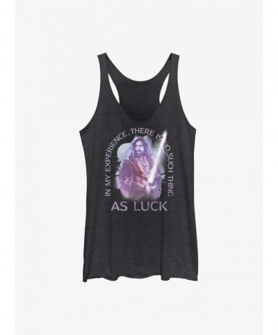 Big Sale Star Wars Obi-Wan No Such Thing Girls Raw Edge Tank $7.43 Tanks