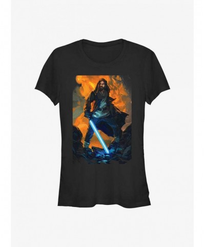 Low Price Star Wars Obi-Wan Kenobi Paint Girls T-Shirt $6.80 T-Shirts