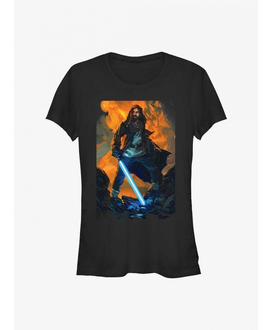 Low Price Star Wars Obi-Wan Kenobi Paint Girls T-Shirt $6.80 T-Shirts