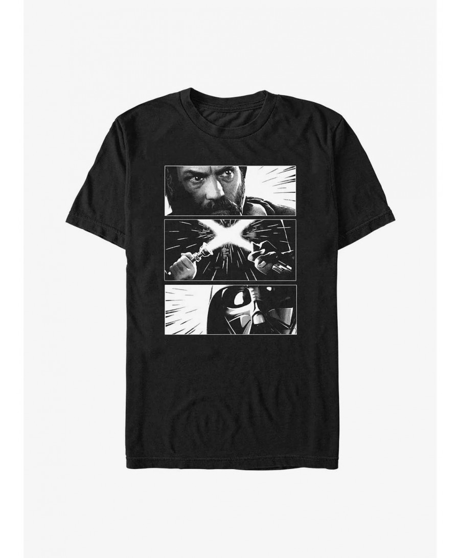 Absolute Discount Star Wars Obi-Wan Kenobi Face-Off Sequence T-Shirt $6.36 T-Shirts