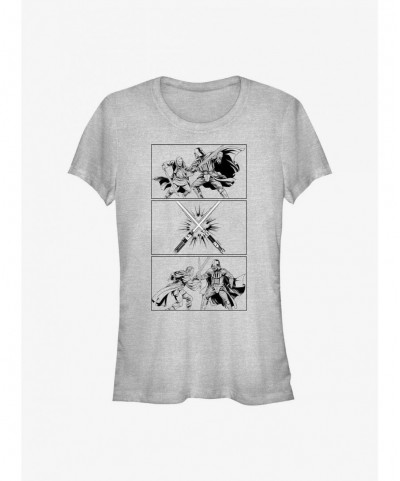 Exclusive Price Star Wars Obi-Wan Kenobi Battle Sequence Girls T-Shirt $8.02 T-Shirts