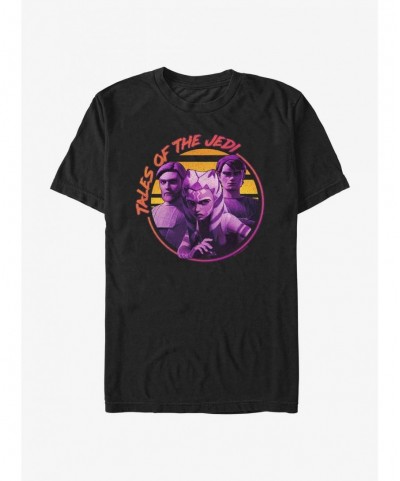 Unique Star Wars: Tales of the Jedi Sunset Tales Ahsoka, Obi-Wan and Anakin T-Shirt $6.69 T-Shirts