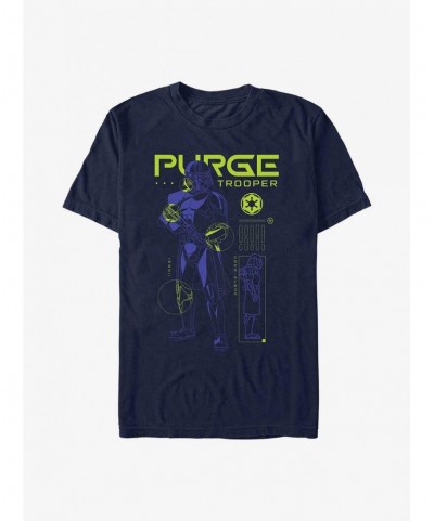 Huge Discount Star Wars Obi-Wan Kenobi Purge Trooper Schematic T-Shirt $7.03 T-Shirts