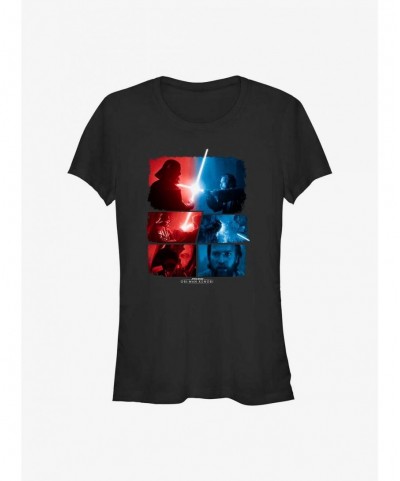 Limited-time Offer Star Wars Obi-Wan Kenobi & Vader Battle Sequence Girls T-Shirt $7.15 T-Shirts