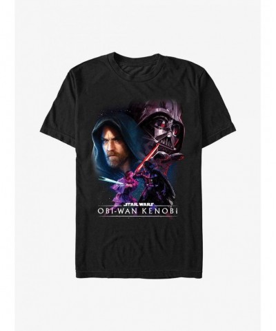 Discount Star Wars Obi-Wan Kenobi Vader and Kenobi Face-Off T-Shirt $7.33 T-Shirts