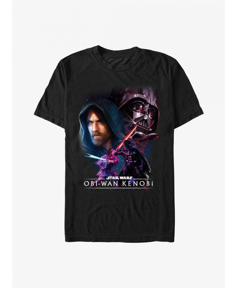 Discount Star Wars Obi-Wan Kenobi Vader and Kenobi Face-Off T-Shirt $7.33 T-Shirts