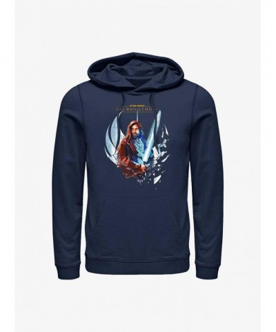 Seasonal Sale Star Wars Obi-Wan Wan Shattered Jedi Logo Hoodie $14.46 Hoodies