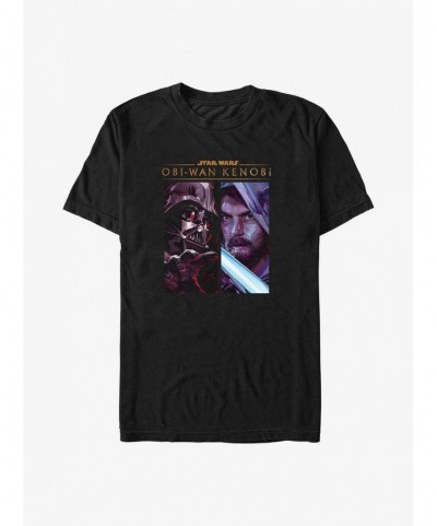 Discount Star Wars Obi-Wan Kenobi and Darth Vader Poster Big & Tall T-Shirt $9.00 T-Shirts