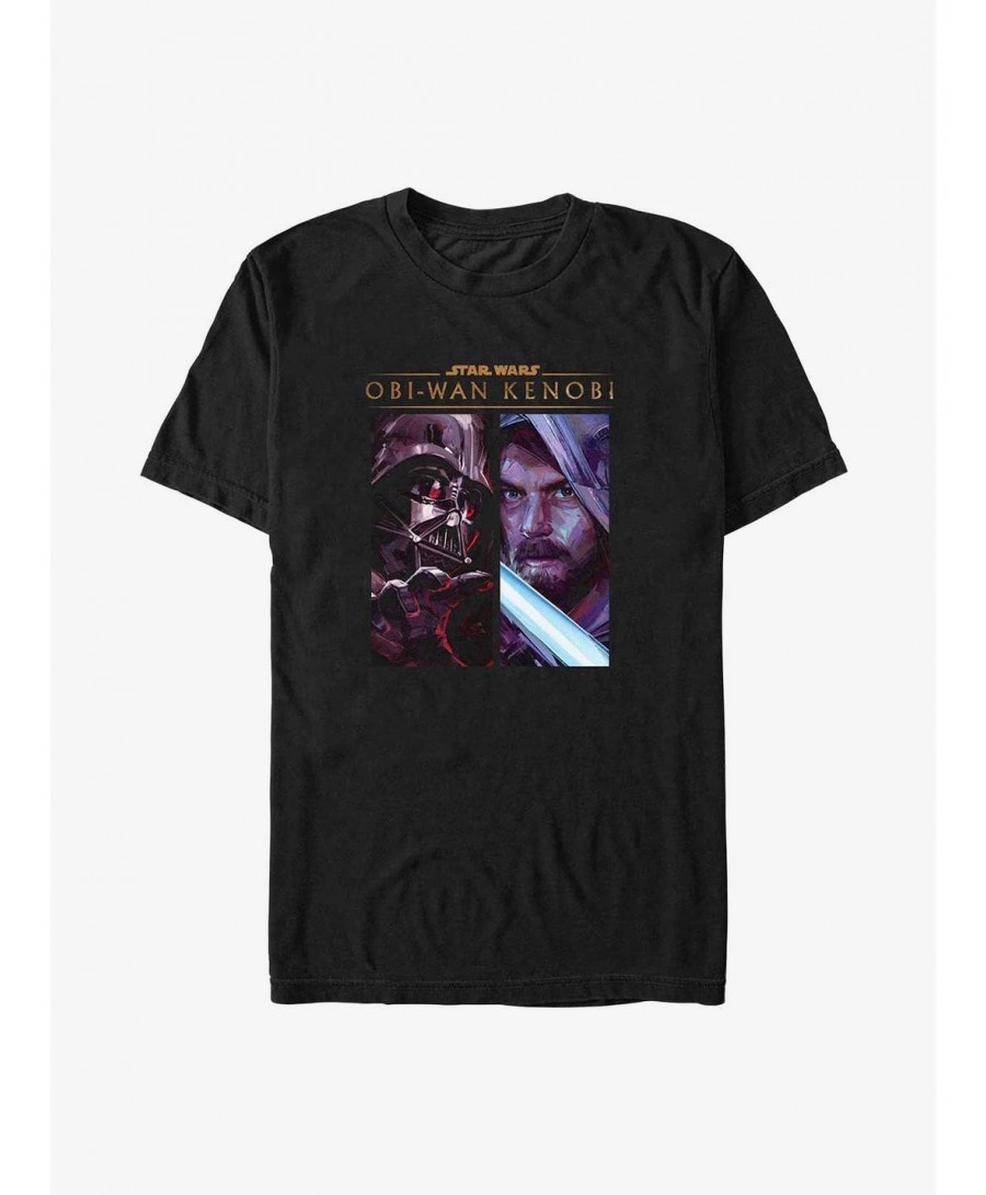 Discount Star Wars Obi-Wan Kenobi and Darth Vader Poster Big & Tall T-Shirt $9.00 T-Shirts