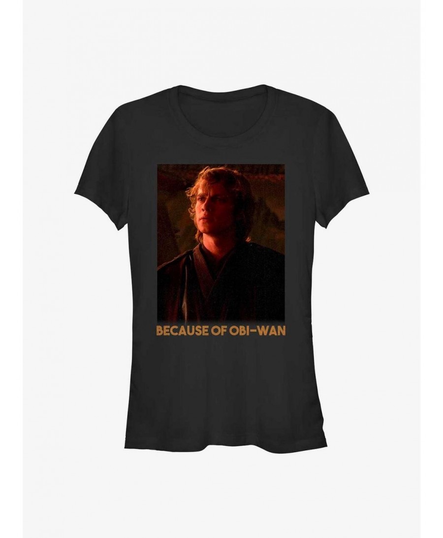 Best Deal Star Wars Because Of Obi-Wan Girls T-Shirt $6.62 T-Shirts