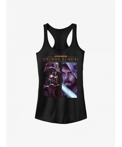 Discount Sale Star Wars Obi-Wan Kenobi Clash Of Strength Girls Tank Top $6.62 Tops