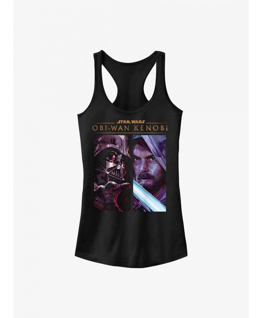 Discount Sale Star Wars Obi-Wan Kenobi Clash Of Strength Girls Tank Top $6.62 Tops