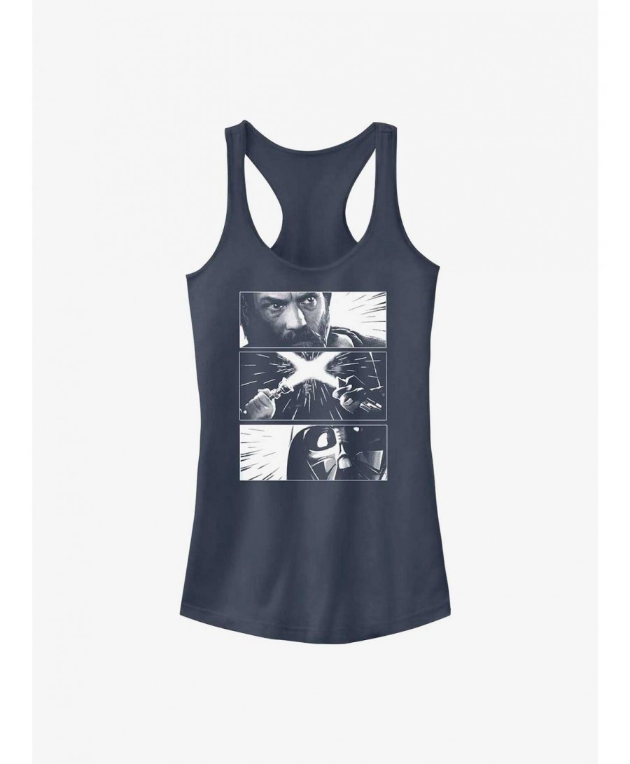 Seasonal Sale Star Wars Obi-Wan Kenobi Face-Off Sequence Girls Tank Top $7.67 Tops