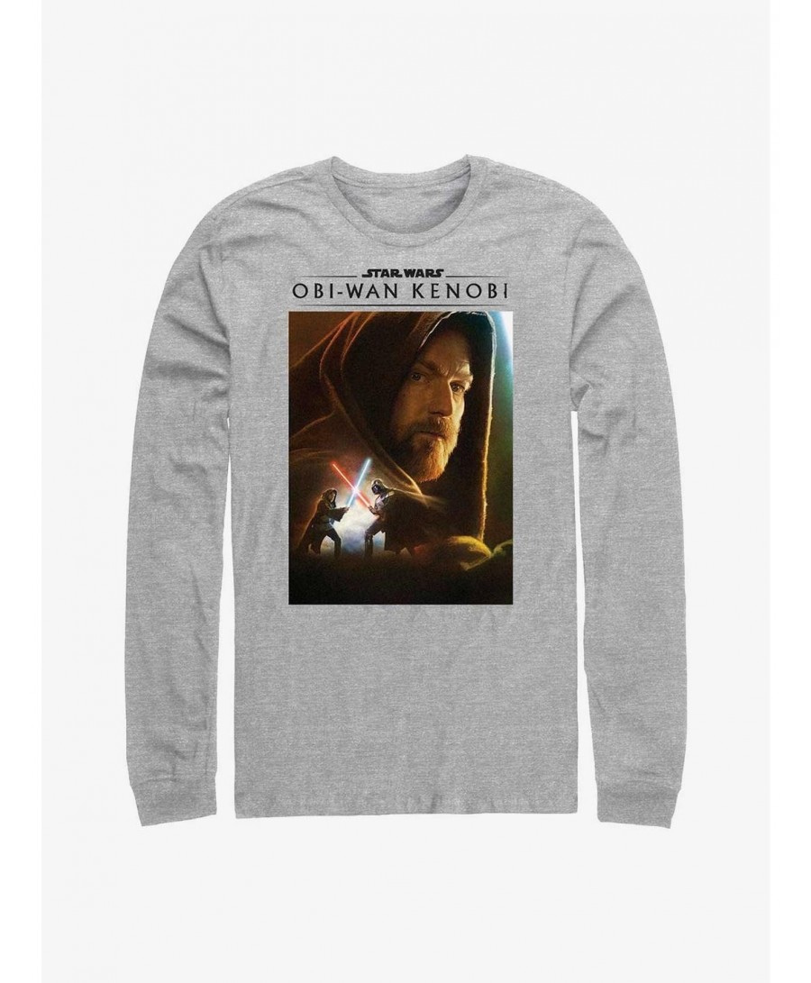 Premium Star Wars Obi-Wan Obi Oil Paint Long-SLeeve T-Shirt $10.82 T-Shirts