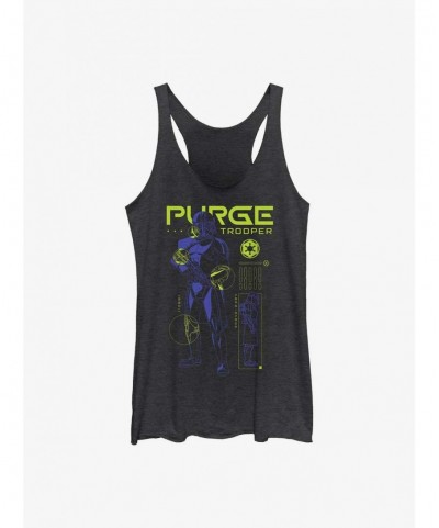 Pre-sale Star Wars Obi-Wan Kenobi Purge Trooper Schematic Girls Tank Top $6.89 Tops