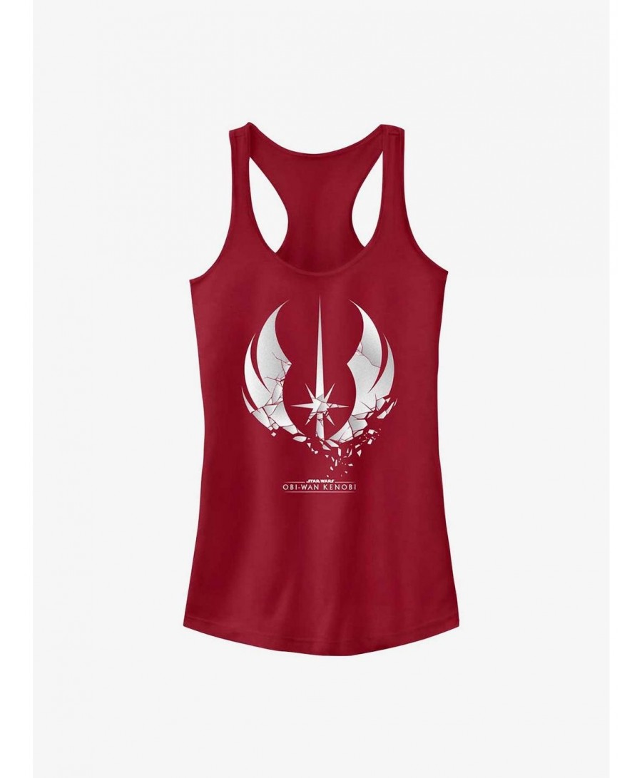 Wholesale Star Wars Obi-Wan Kenobi Shattered Jedi Logo Girls Tank Top $6.62 Tops