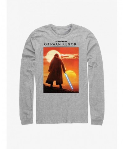 Clearance Star Wars Obi-Wan Two Suns Long-SLeeve T-Shirt $10.13 T-Shirts