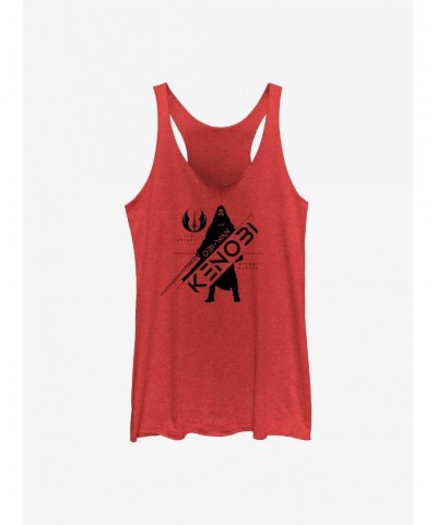 Best Deal Star Wars Obi-Wan Kenobi Obi-Wan Silhouette Girls Tank $7.43 Tanks