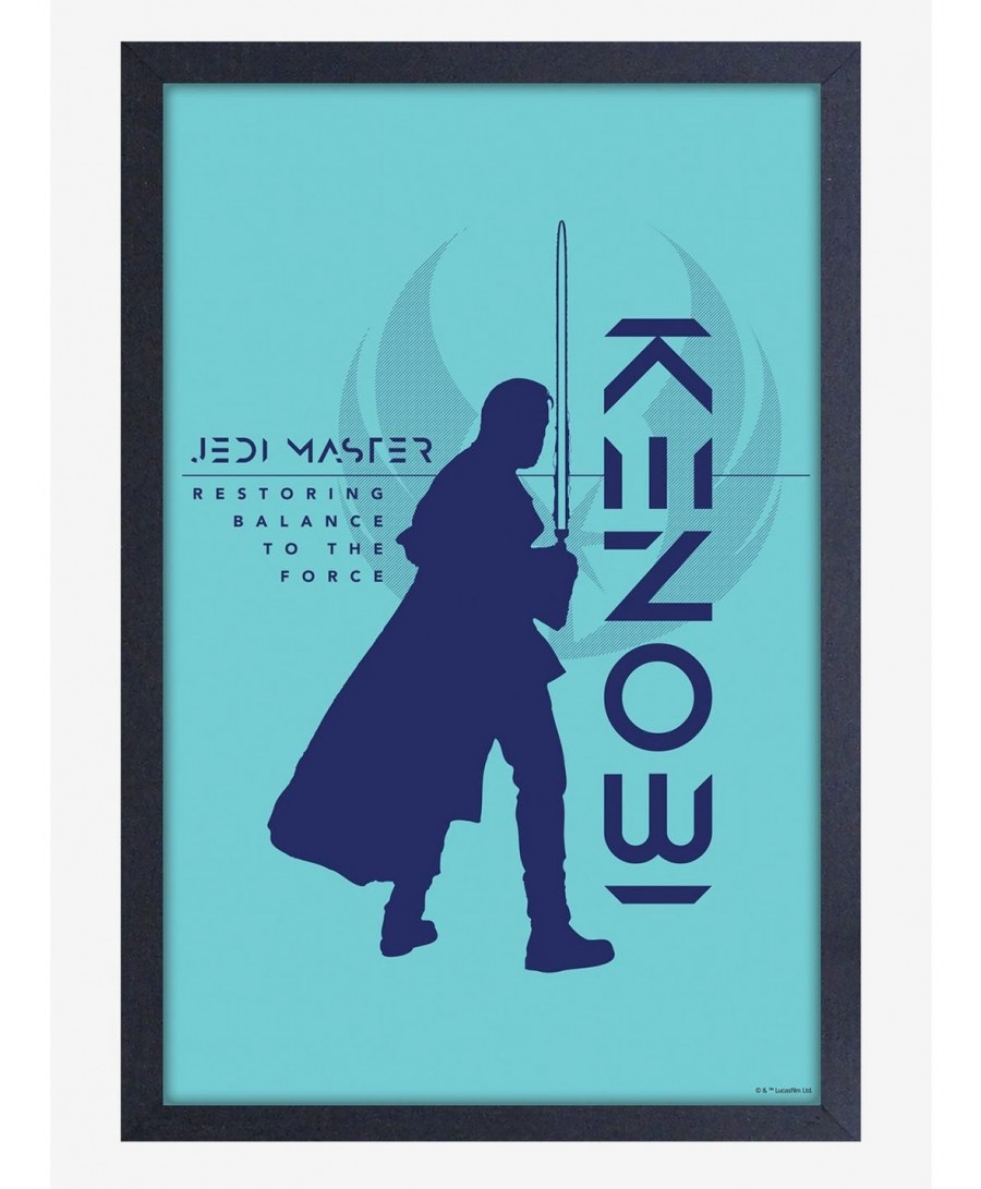 Best Deal Star Wars Obi-Wan Jedi Master Framed Wood Wall Art $9.46 Others