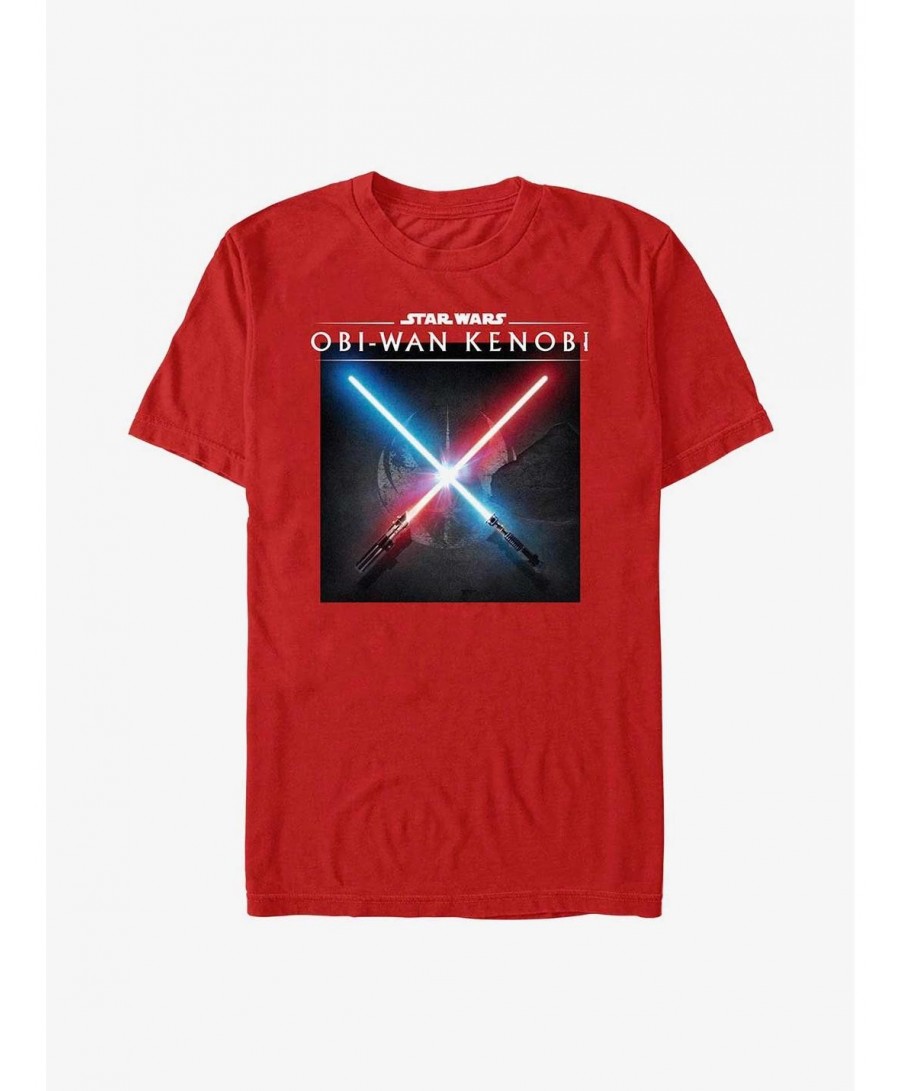 Hot Selling Star Wars Obi-Wan Light Saber Clash T-Shirt $5.35 T-Shirts