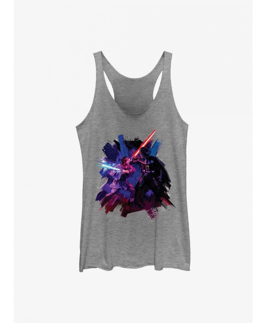 Discount Star Wars Obi-Wan Kenobi Painted Duel Girls Tank $6.71 Tanks