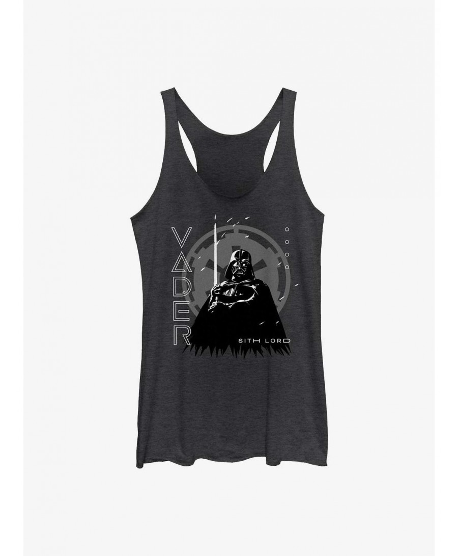 Absolute Discount Star Wars Obi-Wan Lord Vader Girls Raw Edge Tank $6.35 Tanks