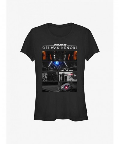 Big Sale Star Wars Obi-Wan Kenobi Battle Panels Girls T-Shirt $7.67 T-Shirts