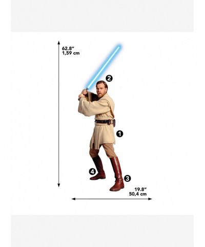 Low Price Star Wars Classic Obi-Wan Peel & Stick Giant Wall Decals $9.21 Decals