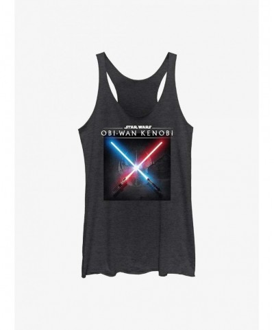 Value for Money Star Wars Obi-Wan Light Saber Clash Girls Raw Edge Tank $8.52 Tanks