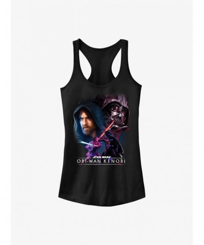 Value Item Star Wars Obi-Wan Kenobi Galaxy Face-Off Girls Tank Top $8.02 Tops