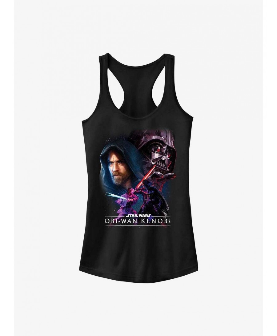 Value Item Star Wars Obi-Wan Kenobi Galaxy Face-Off Girls Tank Top $8.02 Tops